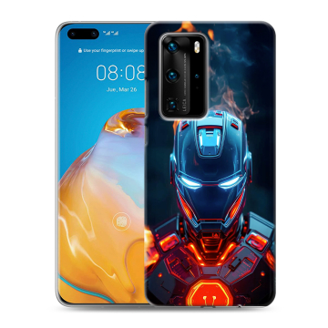 Силиконовый чехол на Huawei P40 Pro с принтом IronMan Железный человек Силиконовый чехол на Huawei P40 Pro с принтом IronMan Железный человек