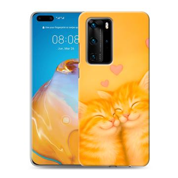 Силиконовый чехол на Huawei P40 Pro с принтом Милые котята Силиконовый чехол на Huawei P40 Pro с принтом Милые котята