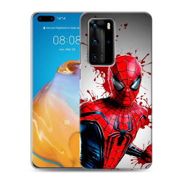 Силиконовый чехол на Huawei P40 Pro с принтом Spiderman Человек паук