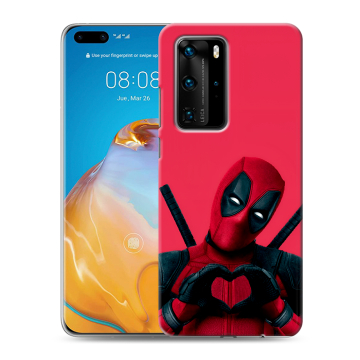 Силиконовый чехол на Huawei P40 Pro с принтом Дедпул Deadpool Силиконовый чехол на Huawei P40 Pro с принтом Дедпул Deadpool