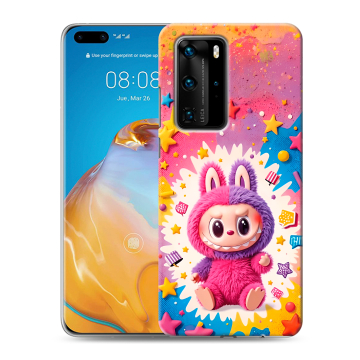 Силиконовый чехол на Huawei P40 Pro с принтом Labubu Лабубу Силиконовый чехол на Huawei P40 Pro с принтом Labubu Лабубу