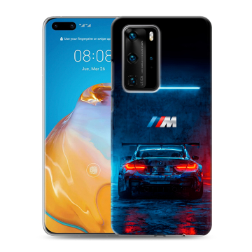 Силиконовый чехол на Huawei P40 Pro с принтом BMW БМВ Силиконовый чехол на Huawei P40 Pro с принтом BMW БМВ