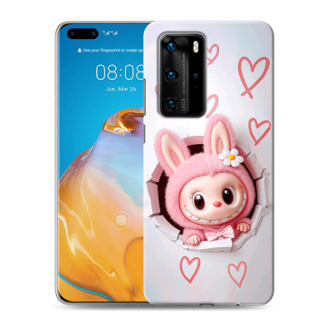 Силиконовый чехол на Huawei P40 Pro с принтом Labubu Лабубу Силиконовый чехол на Huawei P40 Pro с принтом Labubu Лабубу