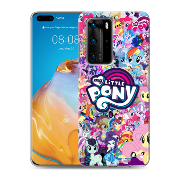 Силиконовый чехол на Huawei P40 Pro с принтом My little pony Дружба чудо Силиконовый чехол на Huawei P40 Pro с принтом My little pony Дружба чудо