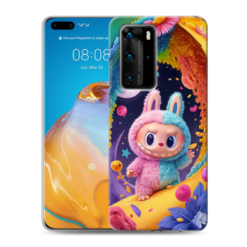Силиконовый чехол на Huawei P40 Pro с принтом Labubu Лабубу Силиконовый чехол на Huawei P40 Pro с принтом Labubu Лабубу