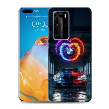 Силиконовый чехол на Huawei P40 Pro с принтом BMW БМВ Силиконовый чехол на Huawei P40 Pro с принтом BMW БМВ