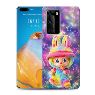 Силиконовый чехол на Huawei P40 Pro с принтом Labubu Лабубу
