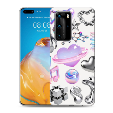 Силиконовый чехол на Huawei P40 Pro с принтом Y2K