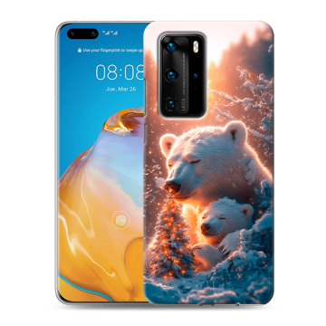 Силиконовый чехол на Huawei P40 Pro с принтом Новый год Силиконовый чехол на Huawei P40 Pro с принтом Новый год