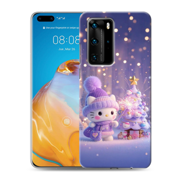 Силиконовый чехол на Huawei P40 Pro с принтом Новый год Силиконовый чехол на Huawei P40 Pro с принтом Новый год