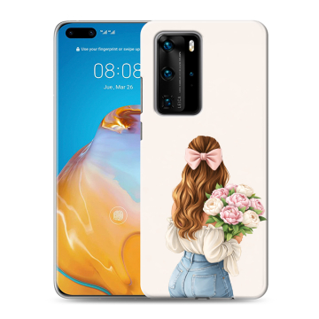 Силиконовый чехол на Huawei P40 Pro с принтом женский Силиконовый чехол на Huawei P40 Pro с принтом женский
