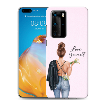 Силиконовый чехол на Huawei P40 Pro с принтом женский Силиконовый чехол на Huawei P40 Pro с принтом женский