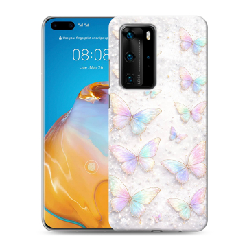 Силиконовый чехол на Huawei P40 Pro с принтом женский