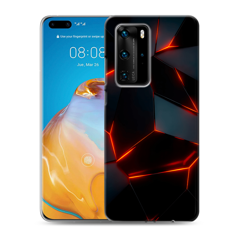 Силиконовый чехол на Huawei P40 Pro с принтом Яркие абстракции Силиконовый чехол на Huawei P40 Pro с принтом Яркие абстракции