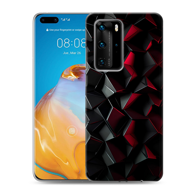 Силиконовый чехол на Huawei P40 Pro с принтом Абстракция Силиконовый чехол на Huawei P40 Pro с принтом Абстракция