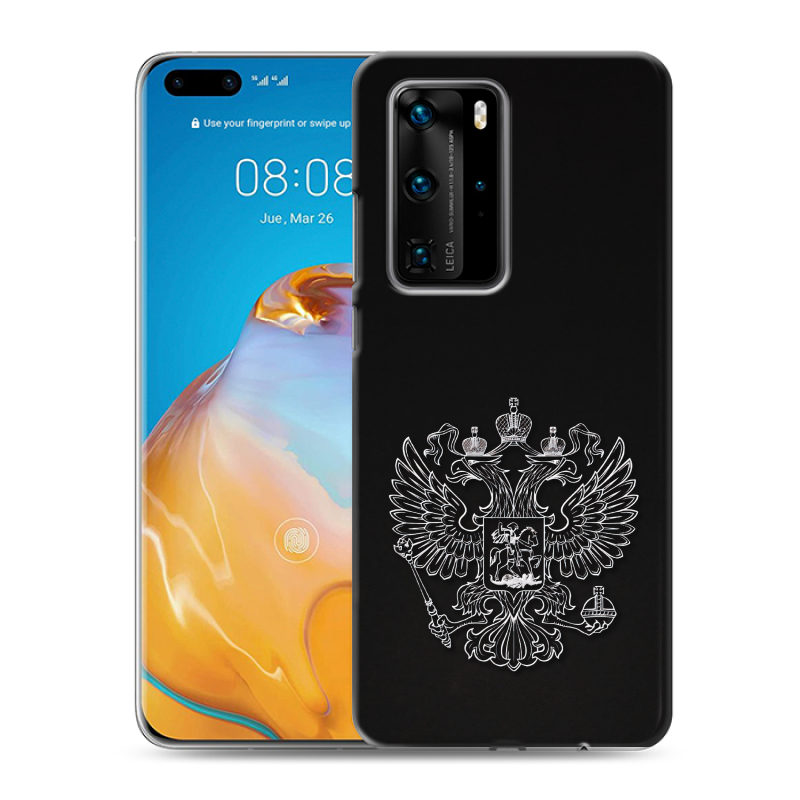 Силиконовый чехол на Huawei P40 Pro с принтом Герб России Силиконовый чехол на Huawei P40 Pro с принтом Герб России