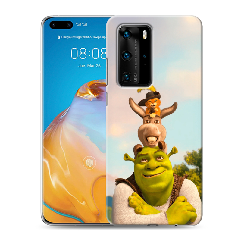 Пластиковый чехол на Huawei P40 Pro с принтом Шрек Shrek Пластиковый чехол на Huawei P40 Pro с принтом Шрек Shrek