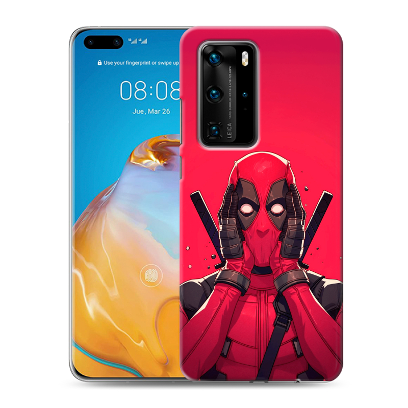 Пластиковый чехол на Huawei P40 Pro с принтом Дедпул Deadpool Пластиковый чехол на Huawei P40 Pro с принтом Дедпул Deadpool