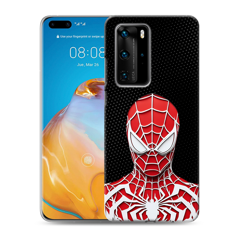 Пластиковый чехол на Huawei P40 Pro с принтом человек паук spiderman Пластиковый чехол на Huawei P40 Pro с принтом человек паук spiderman