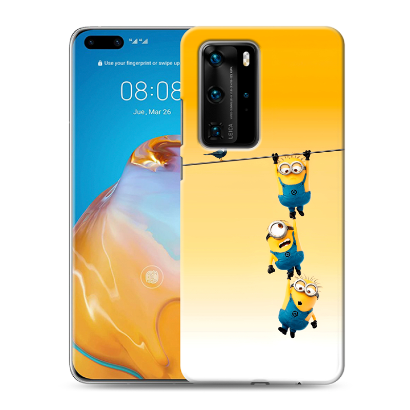 Силиконовый чехол на Huawei P40 Pro с принтом Миньоны Силиконовый чехол на Huawei P40 Pro с принтом Миньоны
