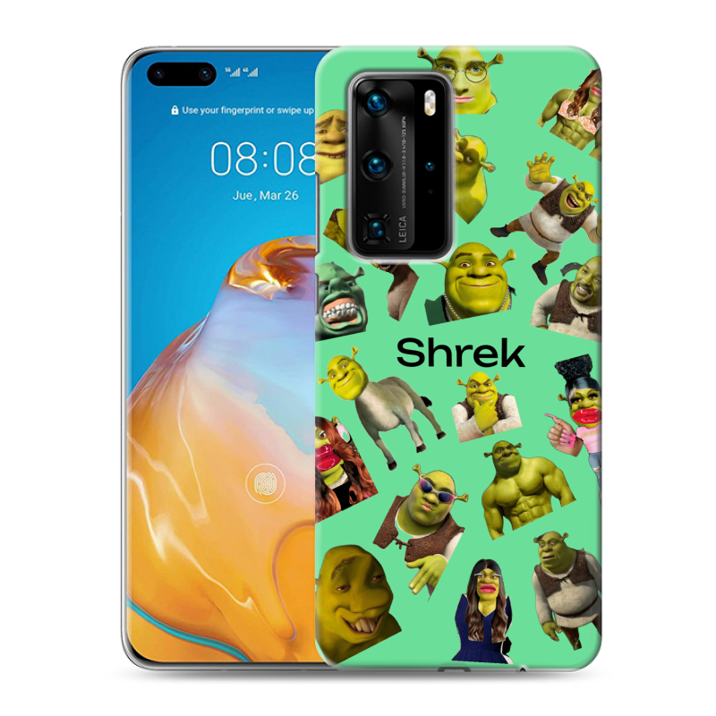 Силиконовый чехол на Huawei P40 Pro с принтом Шрек Shrek Силиконовый чехол на Huawei P40 Pro с принтом Шрек Shrek