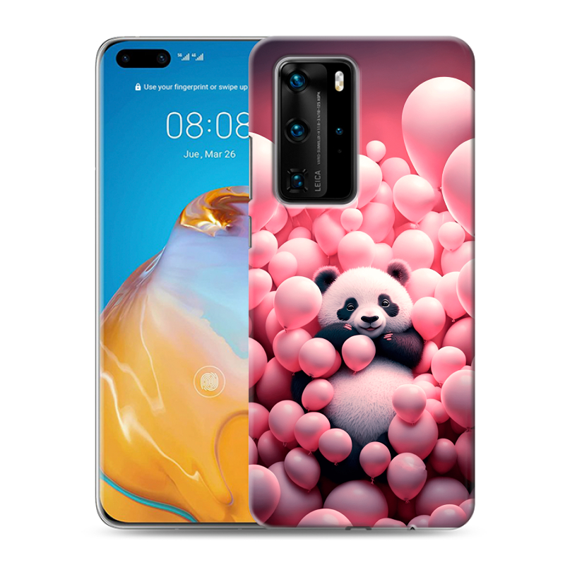 Пластиковый чехол на Huawei P40 Pro с принтом Панда Пластиковый чехол на Huawei P40 Pro с принтом Панда