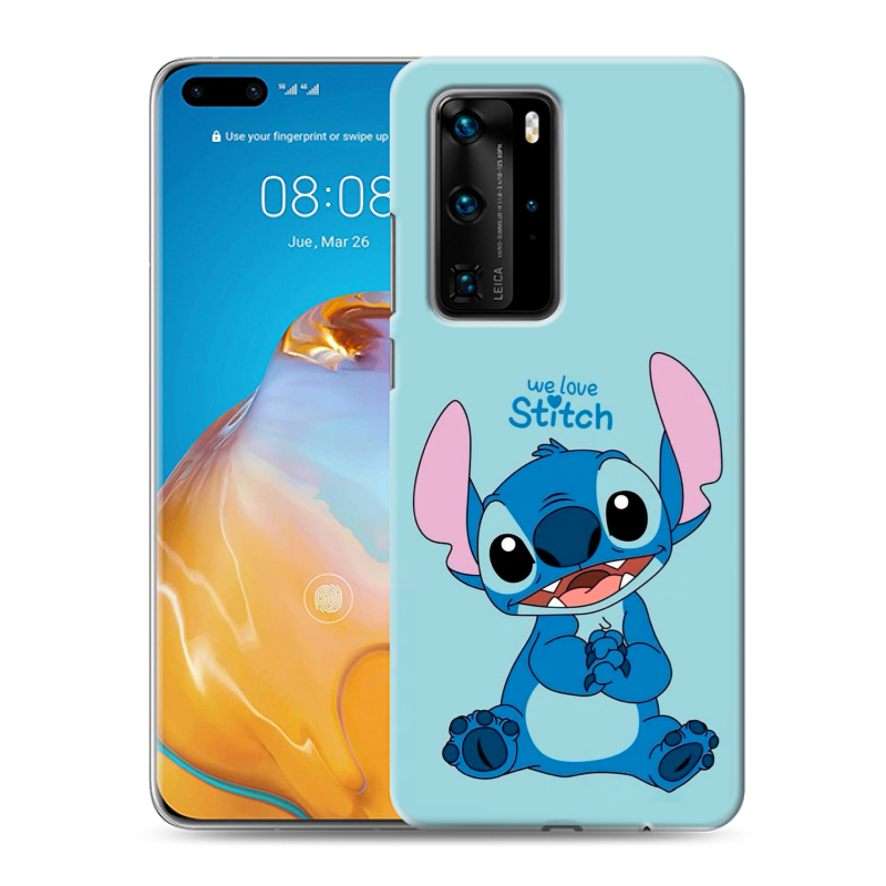 Пластиковый чехол на Huawei P40 Pro с принтом Лило и Стич Пластиковый чехол на Huawei P40 Pro с принтом Лило и Стич