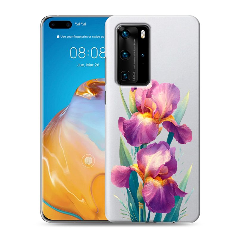 Пластиковый чехол на Huawei P40 Pro с принтом Цветы орхидеи Пластиковый чехол на Huawei P40 Pro с принтом Цветы орхидеи