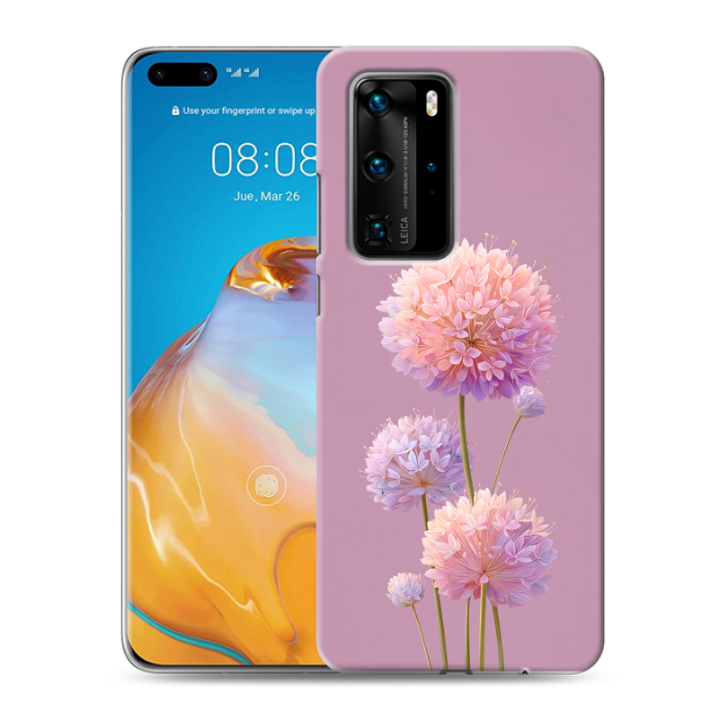 Пластиковый чехол на Huawei P40 Pro с принтом Цветы Пластиковый чехол на Huawei P40 Pro с принтом Цветы