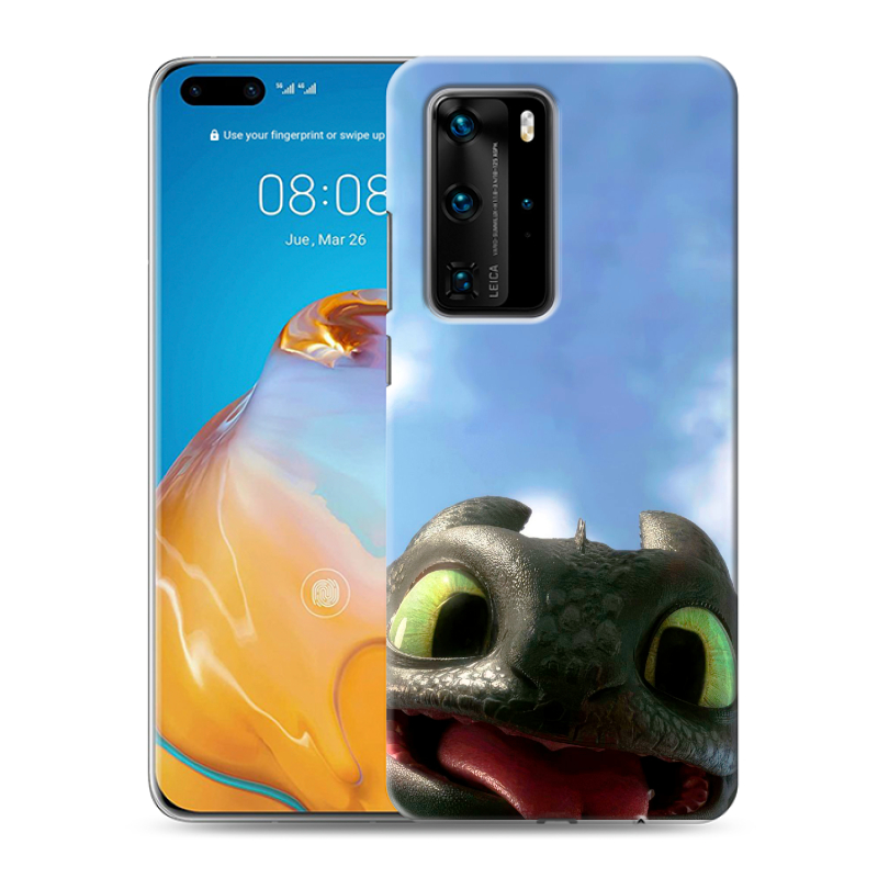 Силиконовый противоударный чехол на Huawei P40 Pro с принтом Как приручить дракона Силиконовый противоударный чехол на Huawei P40 Pro с принтом Как приручить дракона
