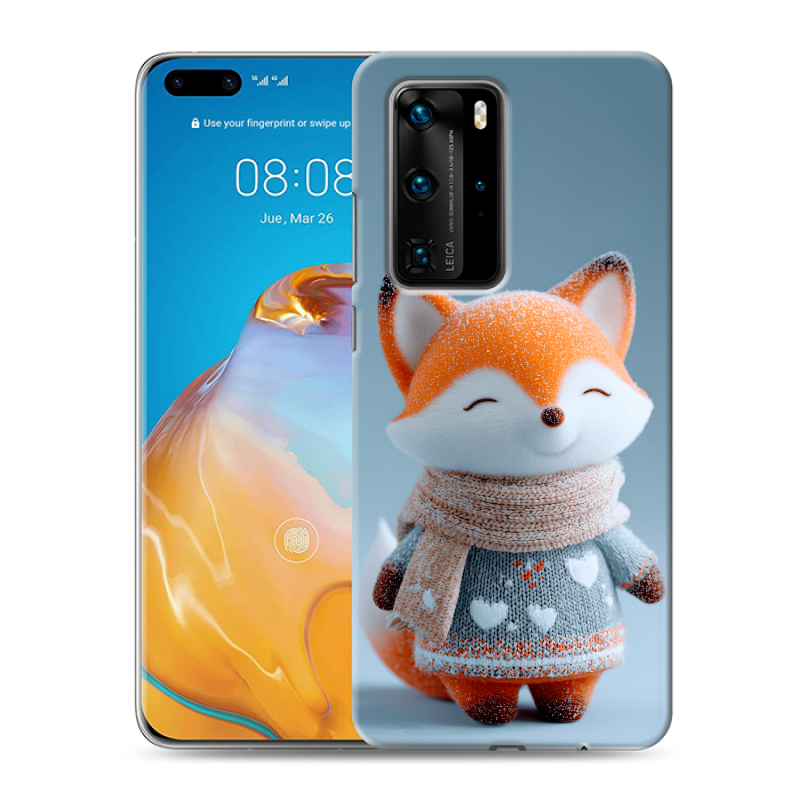 Пластиковый чехол на Huawei P40 Pro с принтом Лиса Пластиковый чехол на Huawei P40 Pro с принтом Лиса