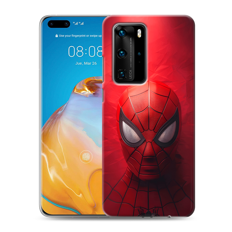 Силиконовый противоударный чехол на Huawei P40 Pro с принтом Spiderman Человек паук Силиконовый противоударный чехол на Huawei P40 Pro с принтом Spiderman Человек паук