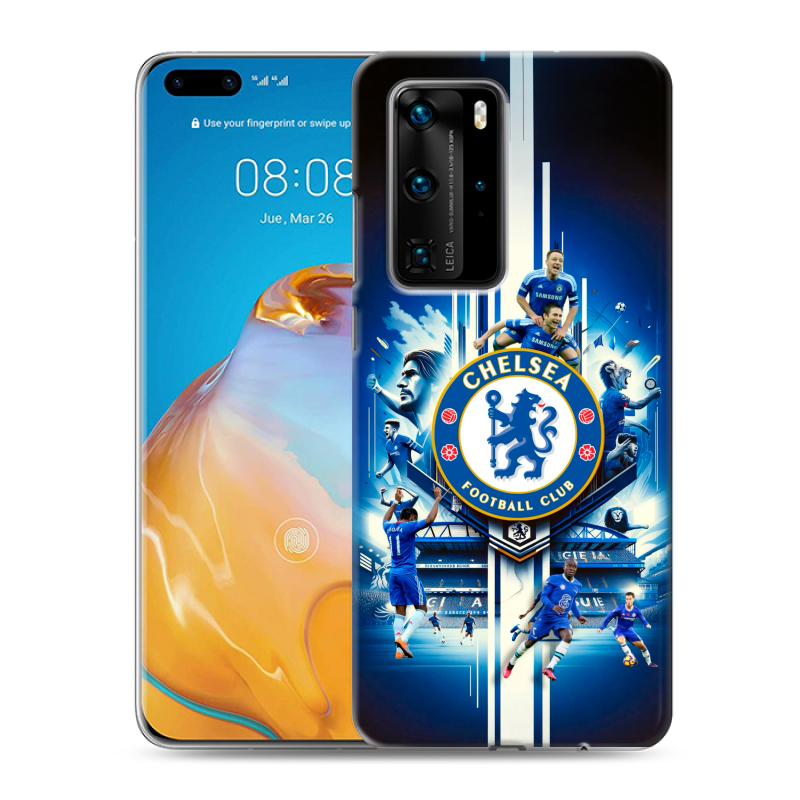 Пластиковый чехол на Huawei P40 Pro с принтом Chelsea Челси Пластиковый чехол на Huawei P40 Pro с принтом Chelsea Челси