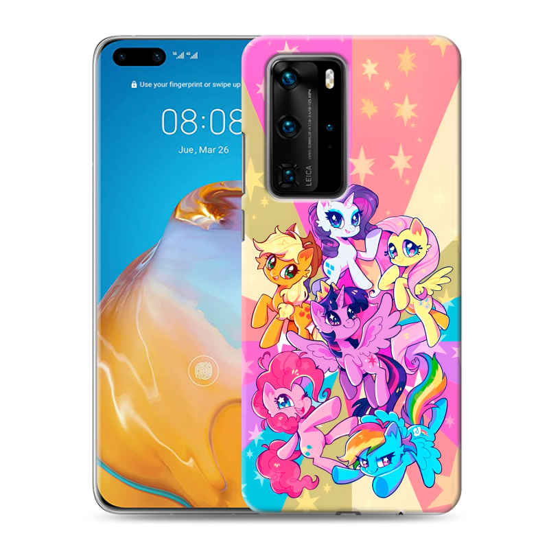 Силиконовый чехол на Huawei P40 Pro с принтом My little pony Дружба чудо Силиконовый чехол на Huawei P40 Pro с принтом My little pony Дружба чудо