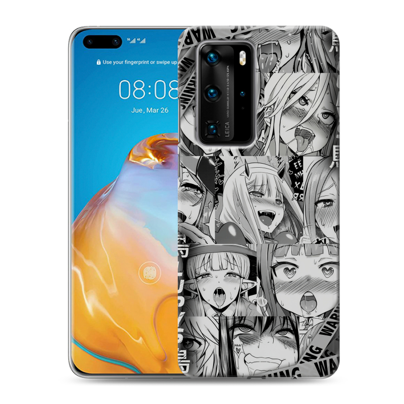 Пластиковый чехол на Huawei P40 Pro с принтом Ahegao Ахегао Аниме Пластиковый чехол на Huawei P40 Pro с принтом Ahegao Ахегао Аниме