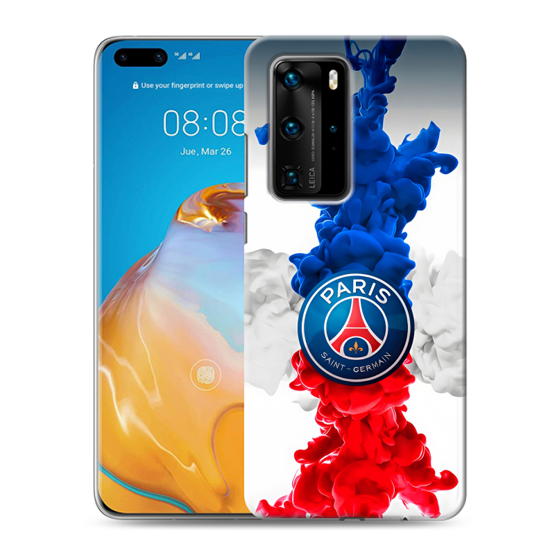 Силиконовый чехол на Huawei P40 Pro с принтом PSG ПСЖ Силиконовый чехол на Huawei P40 Pro с принтом PSG ПСЖ