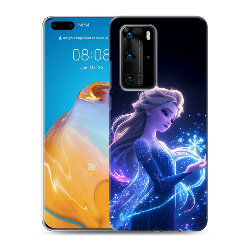 Силиконовый чехол на Huawei P40 Pro с принтом Холодное сердце Frozen Силиконовый чехол на Huawei P40 Pro с принтом Холодное сердце Frozen