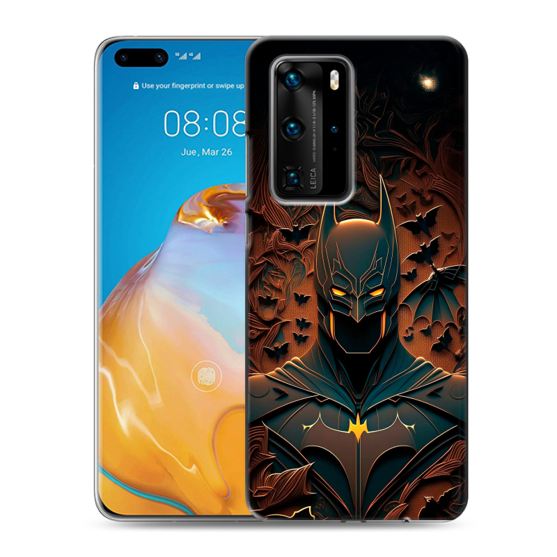 Пластиковый чехол на Huawei P40 Pro с принтом Batman Бэтмен Пластиковый чехол на Huawei P40 Pro с принтом Batman Бэтмен