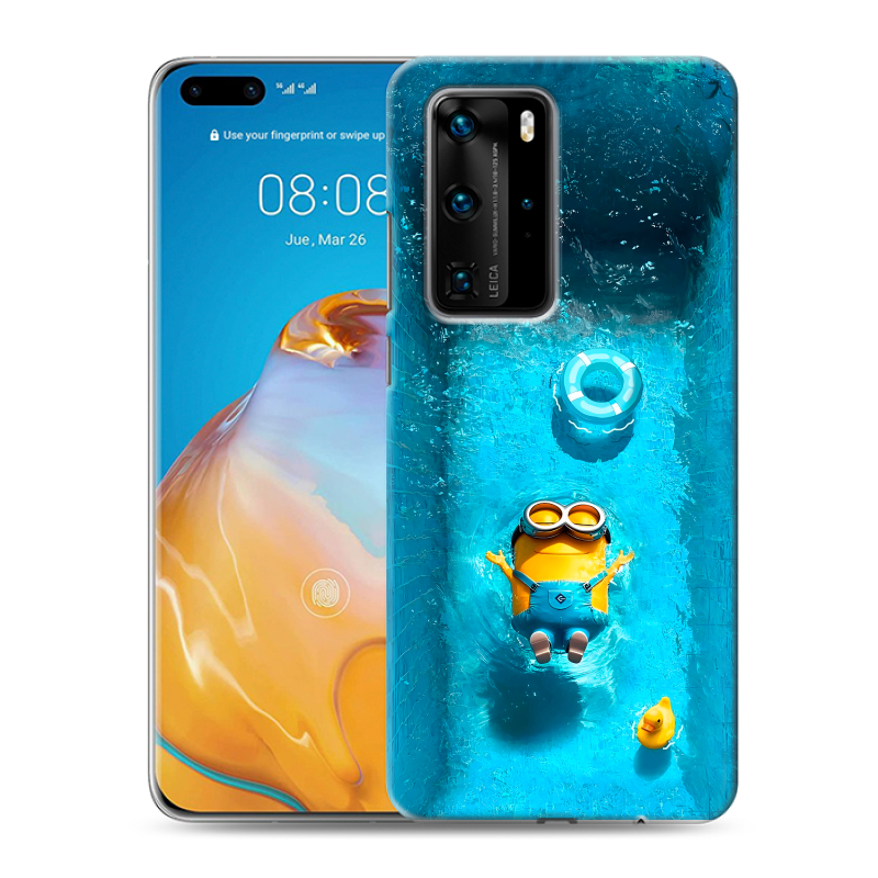 Силиконовый чехол на Huawei P40 Pro с принтом Миньоны Силиконовый чехол на Huawei P40 Pro с принтом Миньоны