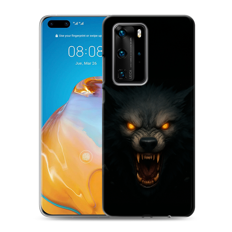 Силиконовый чехол на Huawei P40 Pro с принтом Волк Силиконовый чехол на Huawei P40 Pro с принтом Волк
