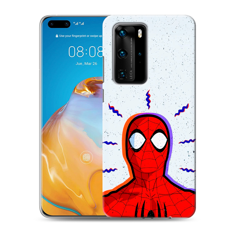 Силиконовый чехол на Huawei P40 Pro с принтом Spiderman Человек паук Силиконовый чехол на Huawei P40 Pro с принтом Spiderman Человек паук