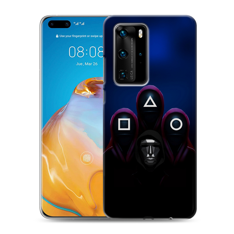 Пластиковый чехол на Huawei P40 Pro с принтом Игра Кальмара Пластиковый чехол на Huawei P40 Pro с принтом Игра Кальмара