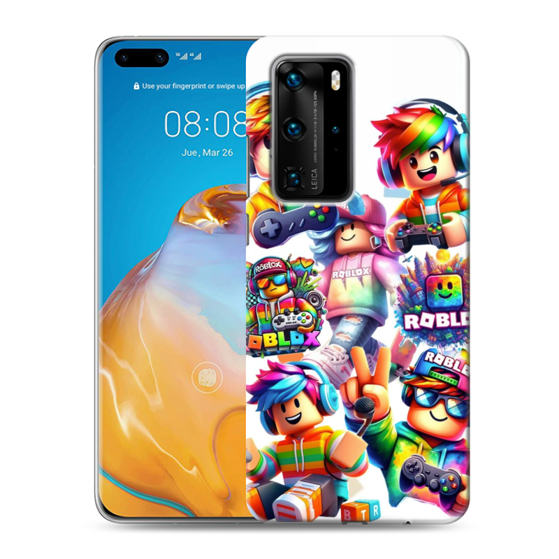 Силиконовый чехол на Huawei P40 Pro с принтом Roblox Роблокс Силиконовый чехол на Huawei P40 Pro с принтом Roblox Роблокс