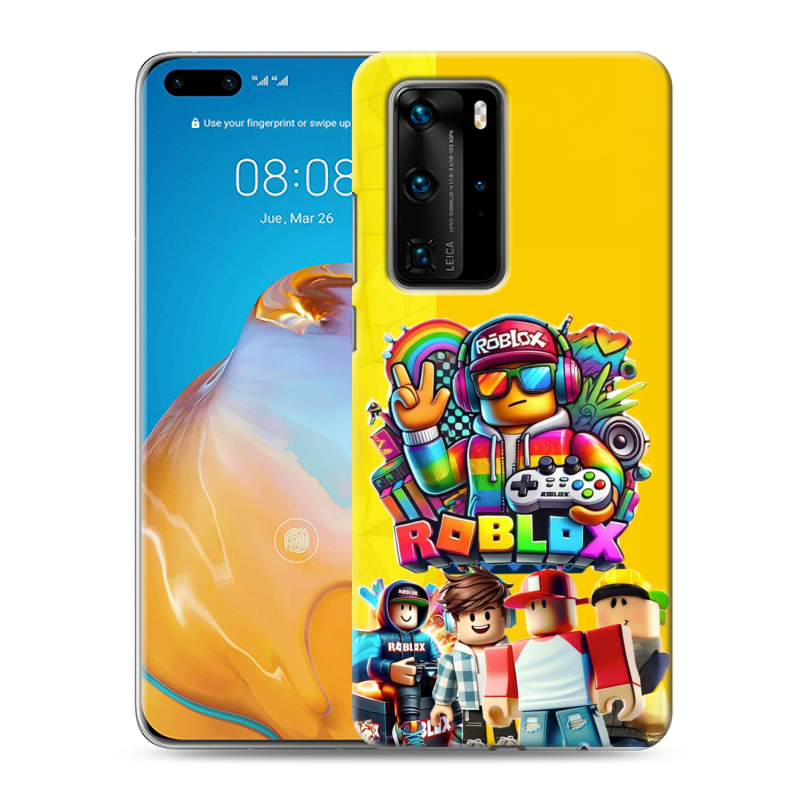 Силиконовый чехол на Huawei P40 Pro с принтом Roblox Роблокс Силиконовый чехол на Huawei P40 Pro с принтом Roblox Роблокс
