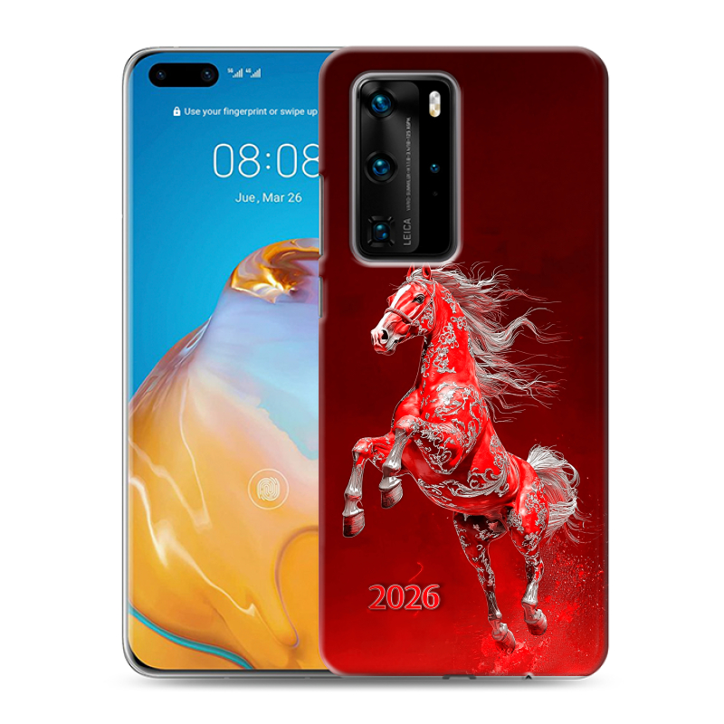 Силиконовый противоударный чехол на Huawei P40 Pro с принтом Новый год Силиконовый противоударный чехол на Huawei P40 Pro с принтом Новый год