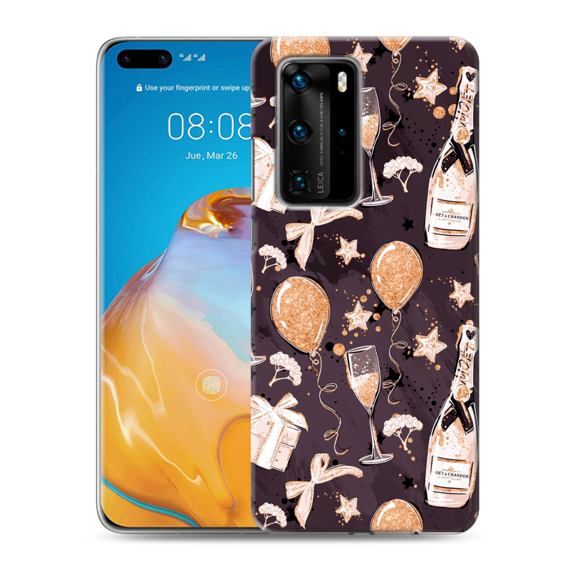 Пластиковый чехол на Huawei P40 Pro с принтом Новый год Пластиковый чехол на Huawei P40 Pro с принтом Новый год