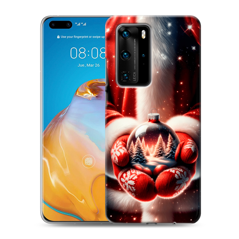 Пластиковый чехол на Huawei P40 Pro с принтом Новый год Пластиковый чехол на Huawei P40 Pro с принтом Новый год