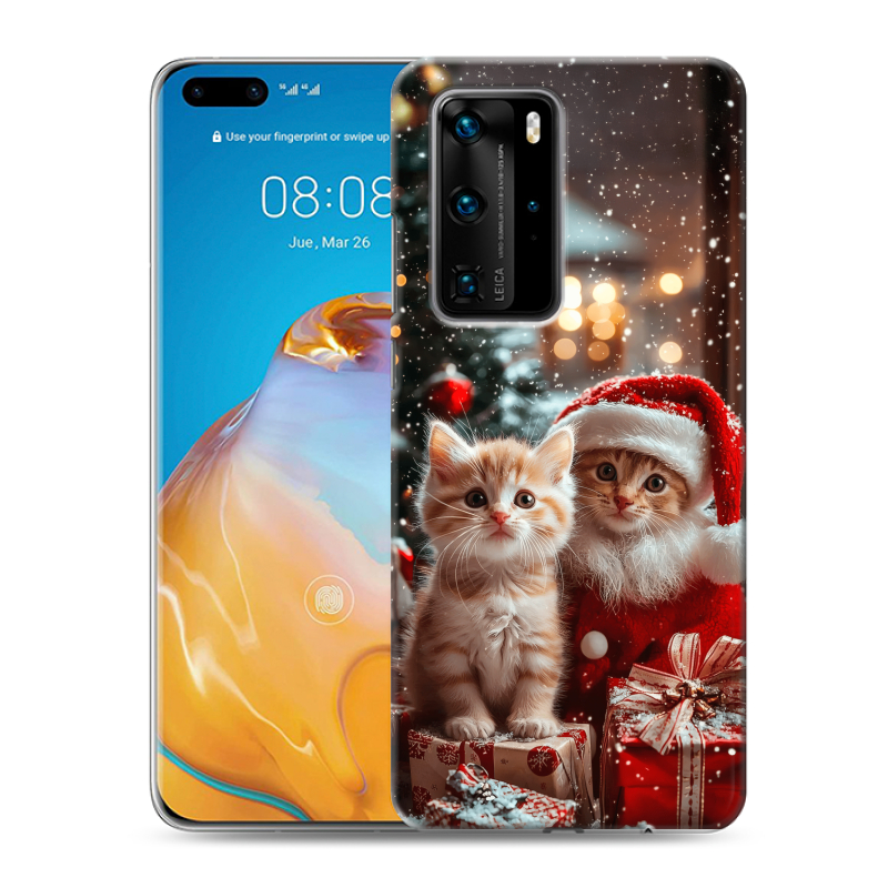 Силиконовый чехол на Huawei P40 Pro с принтом Новый год Силиконовый чехол на Huawei P40 Pro с принтом Новый год