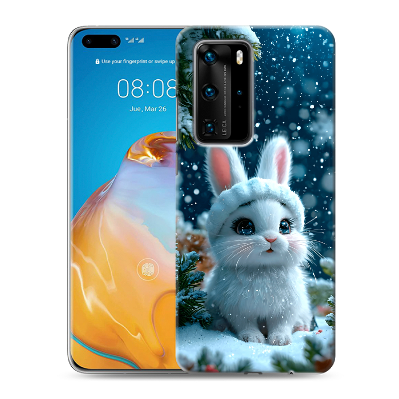 Пластиковый чехол на Huawei P40 Pro с принтом Новый год Пластиковый чехол на Huawei P40 Pro с принтом Новый год