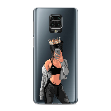 Силиконовый чехол на Xiaomi Redmi Note 9 Pro с принтом Женские принты